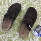Birkenstock Boston Mocha Soft Footbed Suede Leather Unisex Clog Shoes Size 37-45
