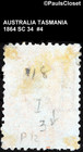Tasmania 1864 Sc 34 Queen Victoria 1 - Vermillion Mhr P12 Wm 49 F vf  4