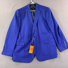 Steven Land 3 Pc Walter Suit Men 50r Blue Check Plaid Single Breast 44 32 Pants