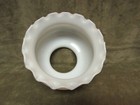 Vintage 1920 s Milk White Glass Ruffled Top Edge Squat Shape Light lamp Shade