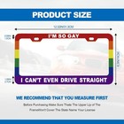 Funny License Plate Frame Metal I m So Gay I Can t Even Drive Straight