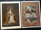 Set Of 9 Antique 1897 Chromo Lithographs  Scenes From Queen Victoria s Reign