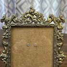 Vintage Brass Mini Frame Ornate Scroll Victorian Style Tabletop 5  Made In Italy