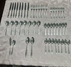 49pc Set Vtg 1936 National Silver    mildred    Monarch Plate Silverplate Silverware