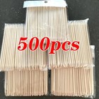 500 Pcs Nail Art Orange Wood Stick Cuticle Pusher Remover Pedicure Manicure Tool