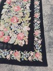 Vintage French Floral Needlepoint Handmade Multicolor Rug Wool Carpet 180x110 Cm