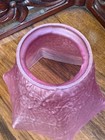 Antique  Art Nouveau Victorian Cranberry Red Glass Veins Lamp Shade Bell Trumpet