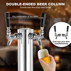 2 Tap Beer Kegerator Tower Steel Beer Tap Faucet Bar Beer Dispenser