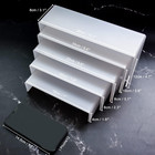 5 Pcs Large Acrylic Risers  Clear Display Showcase Collectibles Display Shelf  R