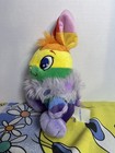 Neopets Rainbow Cybunny Bunny Stuffed Plush 9  Rabbit Limited Rare Colorway 2007