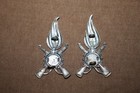 Pair Of Original Ww2 Era French Army Infantry Corps Metal Insignia