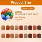 Ainiv 18 Pcs Needle Felting Wool  9 Colors X 2 Packs 18 Pezzi  Brown Themes