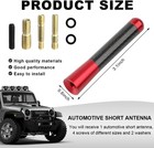 Car Short Stubby Antenna 1 37  Aluminum Aerial Universal Replacement Red