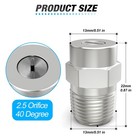 Meanlin 40 Degree Surface Cleaner Tips  1 4 Inch 40  5 Pack   Silver