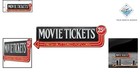 Nostalgic Movie Tickets 25 Cents Metal Sign - Perfect For Home Theater Decor