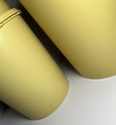 Vintage Tupperware Servalier Yellow Canister Set 5 Lids Flour Sugar Retro Read
