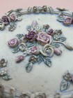 Vintage Resin Floral Trinket Keepsake Jewelry Box