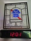 Vintage Pabst Blue Ribbon Digital Clock With Lighted Sign - Nice