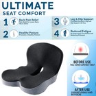 Trucker Seat Cushion For Long Sitting Memory Foam Seat Chair Cushion Office Car
