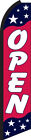 Open Americana 15  Tall Swooper Flag   Pole Kit Feather Super Banner