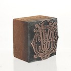 St Louis Type Foundry Vintage Monogram Letterpress Printing Block Printers Plate