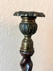 Antique English Barley Twist Candlesticks  pair  12 5  Tall