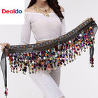 Women s Belly Dance Hip Scarf  Sweet Belly Dance Skirt Wrap Performance Bling Se