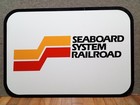 Large Enamel Metal Sign Seaboard System Railroad Xlnt Original Vintage 29  X 20 