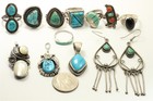 84g Lot Of Vintage Navajo Zuni Sterling Silver Turquoise Jewelry 12 Pcs 925