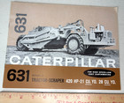 Caterpillar 631 Series A Tractor Scraper Dealer Sales Brochure 1950s Vtg