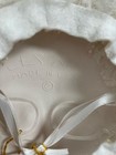 Clay Art San Francisco Ceramic Lady Face Wall Mask White Ivory Feathers 17   x14   
