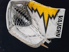 Gauthier Vaughn Iceburg Penguins Full Right Game Worn Pro Goalie Catcher Blocker