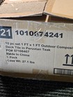  qty 10  Outdoor Composite Deck Tiles Peruvian Teak Patio Flooring 1010674241