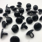Vtg Black Slightly Convex Shank Buttons 10mm Lot Of 13 Or 144 D814