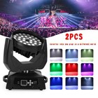    2 Pcs 36 X 10w Rgbw 4in1 Led Zoom Moving Head 360w Wash Stage Light Dmx 15ch