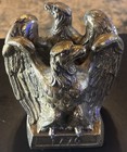 Vintage 1972 Brass Colonial Eagle Bookends 1776 Patriotic Usa Made Heavy Pair