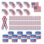 144 Pcs Veterans Day Decorations Red White And Blue Decorations For Patriotic 