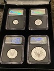 2023 Fiji Silver Fractional Reverse Proof Eagle - 4 Coin Set Ngc Pf70 W  Case