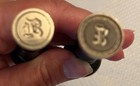 Two Different Fonts Antique Wood Handle Stamp Wax Seal Monogrammed    b   