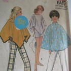 Vintage Mccalls Sewing Pattern Misses 1969  Poncho Cut 9782