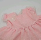 Vintage Peaches N Cream Pink Toddler Dress 12 Months Full Skirt Lace Polka Dots