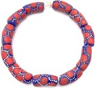 Ghana Handmade Recycled Glass Red Polka Dot African Trade Beads-ghana
