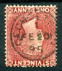 1883  St  Vincent Stamp  Queen Victoria  1p  Sc 43  Used  Nice Cancellation