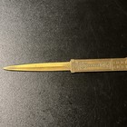 Vintage Brass Letter Opener With Advertising