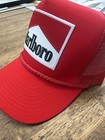 Marlboro Trucker Cap  Red With Red Cord  Red Logo