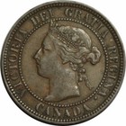 1896 Slanted 6 -low 6 Canadian Large Cent- Bold Xf -unlisted Variety- D374tcst1