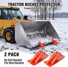 2pcs Tractor Bucket Protector Edge Tamer Skid Protector Snow Removal Heavy Duty
