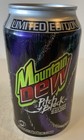 2004 12oz  Mtn Dew Soda Can   Pitch Black  Empty Bottom Opened