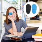 Tiesome 12 Pcs Eye Patches For Glasses  Reusable One Size  Blue And Black 