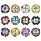New 1000 Showdown Poker Chips Set With Rolling Case - Pick Denominations 